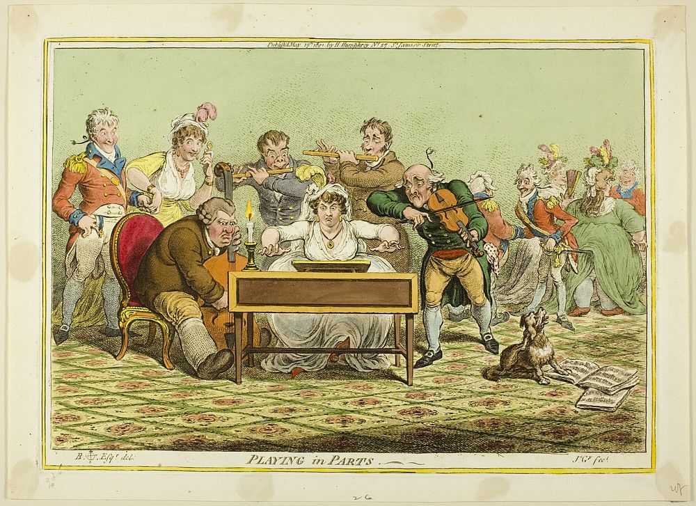 Playing in Parts by James Gillray