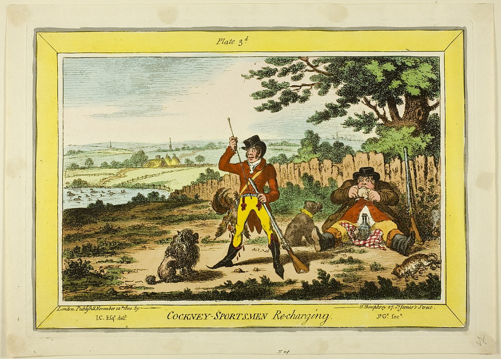 Cockney Sportsmen Recharging by James Gillray