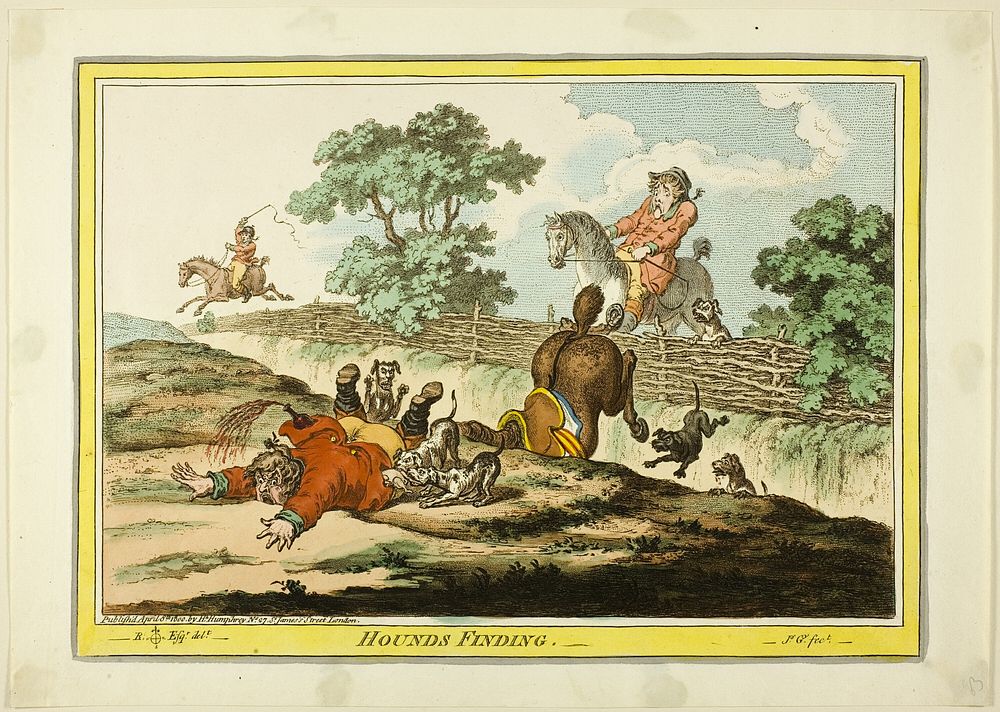 Hounds Finding by James Gillray