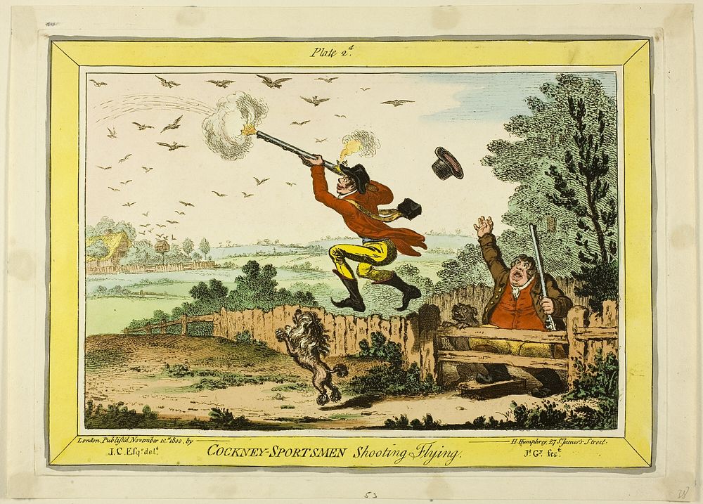 Cockney Sportsmen Shooting Flying by James Gillray