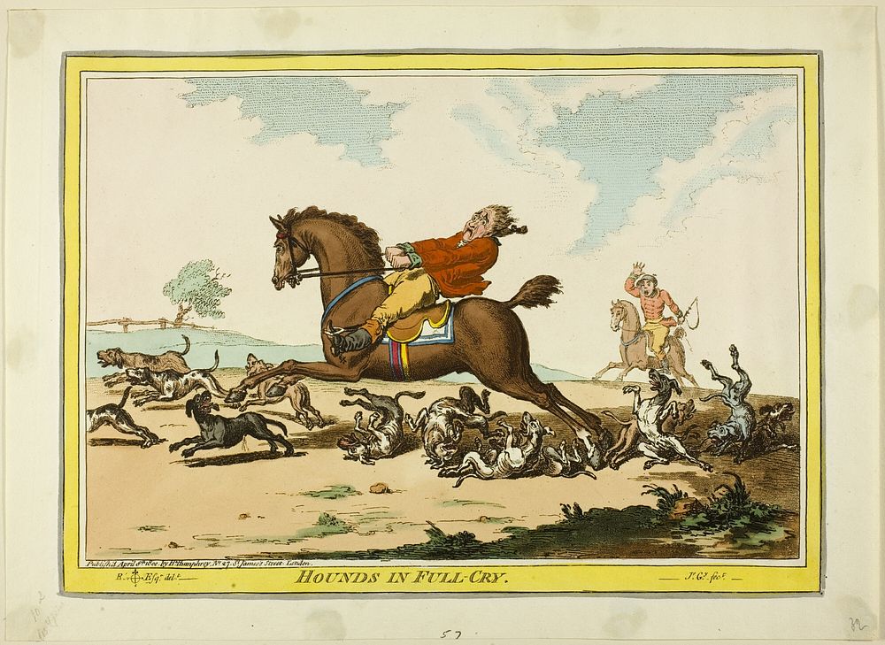 Hounds in Full Cry by James Gillray