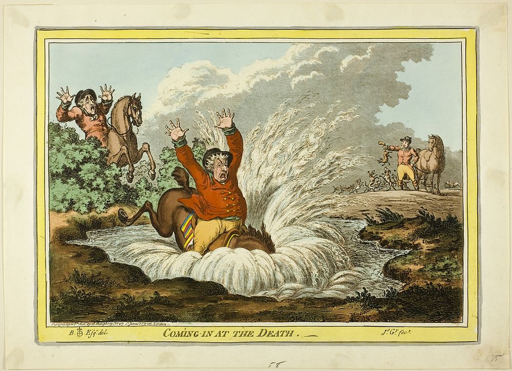 Coming in at the Death by James Gillray