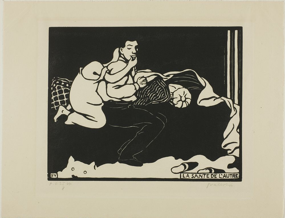 The Other's Health, plate nine from Intimacies by Félix Edouard Vallotton