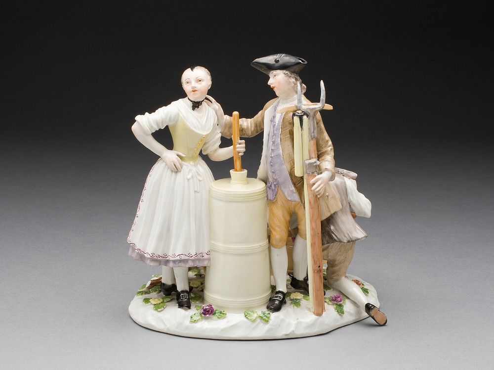 Farm Group of Three Figures by Meissen Porcelain Manufactory (Manufacturer)