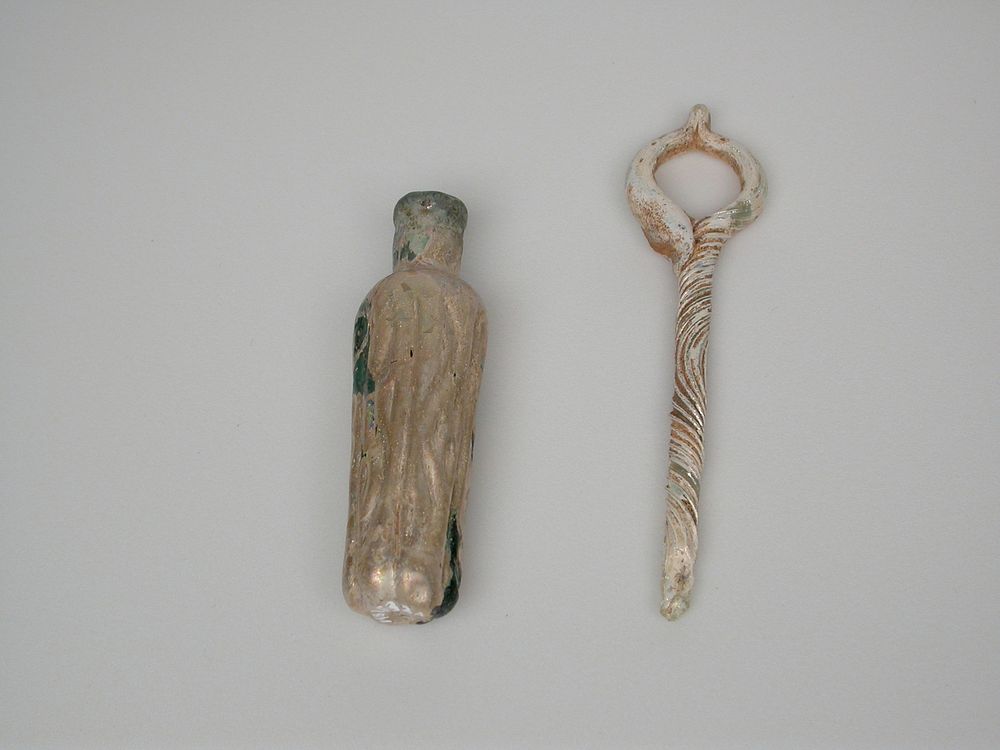 Perfume Bottle with Looped Stopper by Ancient Roman
