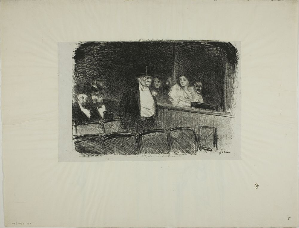 At the Theater by Jean Louis Forain