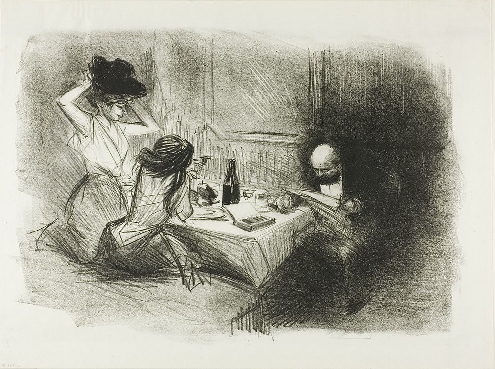 The Private Dining Room, Fifth Plate by Jean Louis Forain