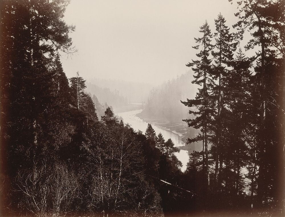 Big River, from the Rancherie, Mendocino, California by Carleton Watkins