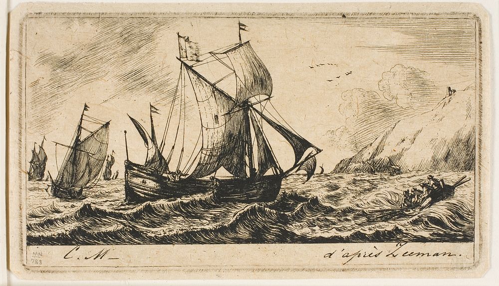 The Galliot of Jean de Vyl of Rotterdam by Charles Meryon