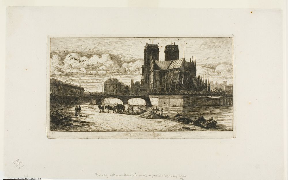The Apse of Notre-Dame, Paris by Charles Meryon