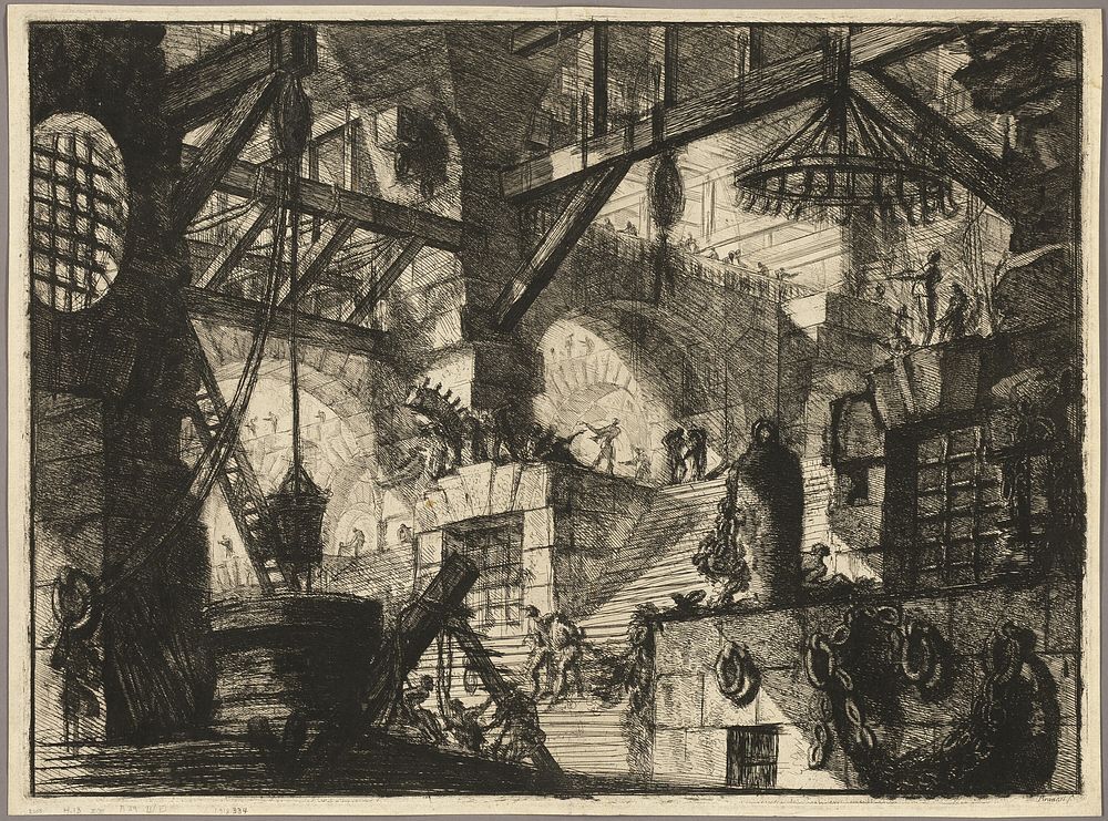 The Well, plate 13 from Imaginary Prisons by Giovanni Battista Piranesi