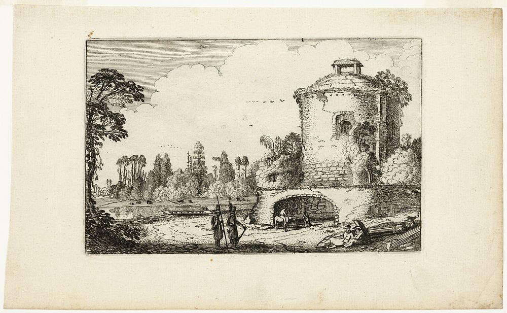 Landscape with a Round Tower by Jan van de Velde, II