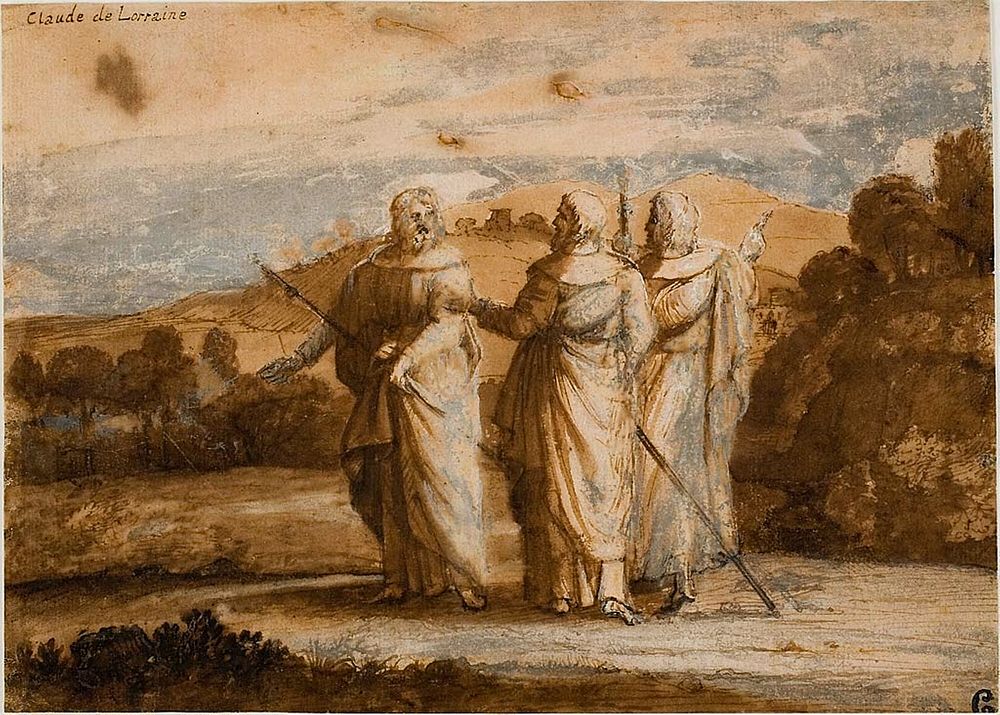 Study for Pilgrims at Emmaus by Claude Lorrain