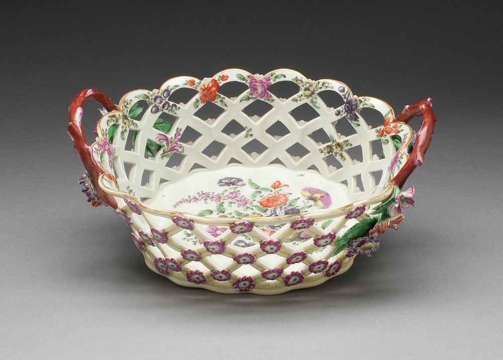 Basket by Worcester Porcelain Factory (Manufacturer)