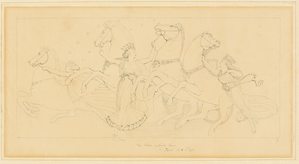 The Hours Taking the Horses from Juno's Car by John Flaxman