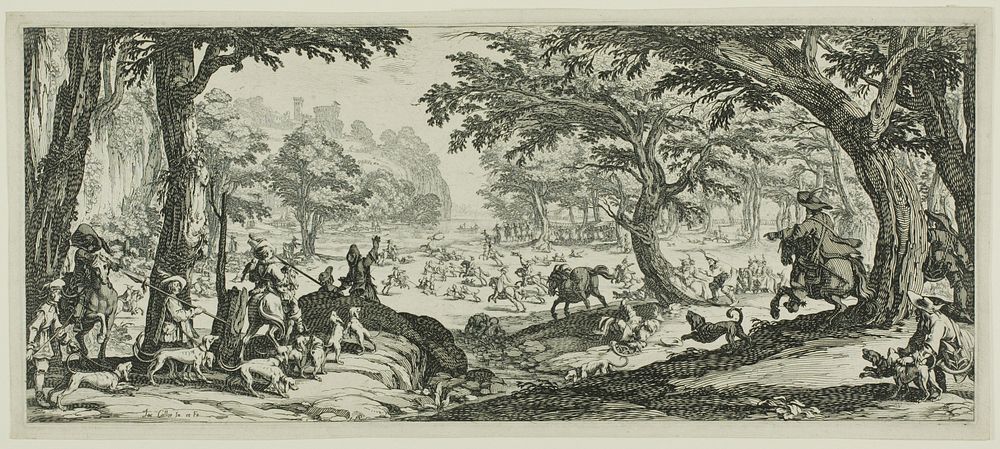 The Stag Hunt by Jacques Callot