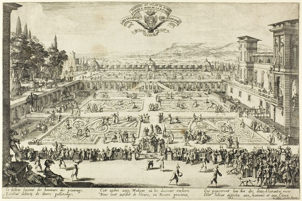 The Palace Gardens at Nancy by Jacques Callot