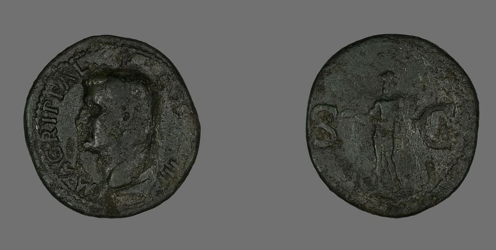 As (Coin) Portraying Agrippa by Ancient Roman