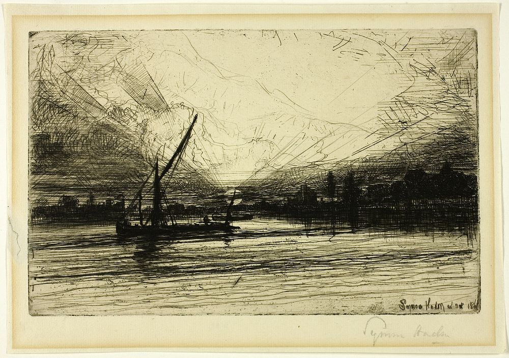 Sunset on the Thames by Francis Seymour Haden