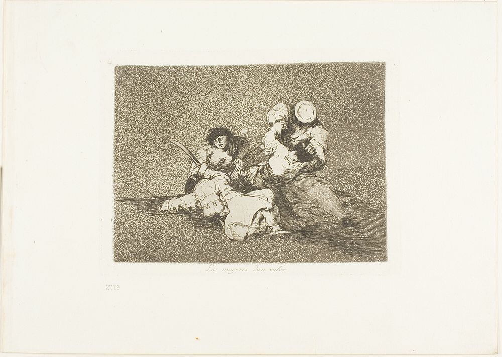 The Women Give Courage, plate four from The Disasters of War by Francisco José de Goya y Lucientes