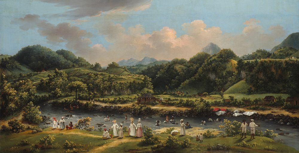View on the River Roseau, Dominica by Agostino Brunias