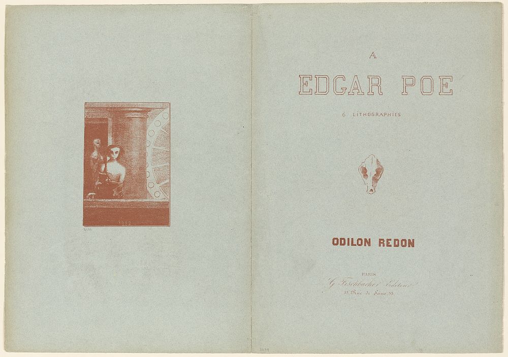 Portfolio cover, from To Edgar Poe by Odilon Redon