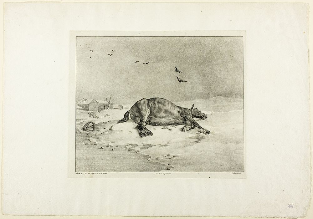 Dead Horse by Jean Louis André Théodore Géricault