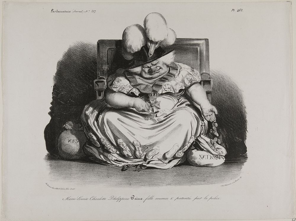 Marie Louise Charlotte Philippine Pairie, prostitute, licensed by the police by Honoré-Victorin Daumier