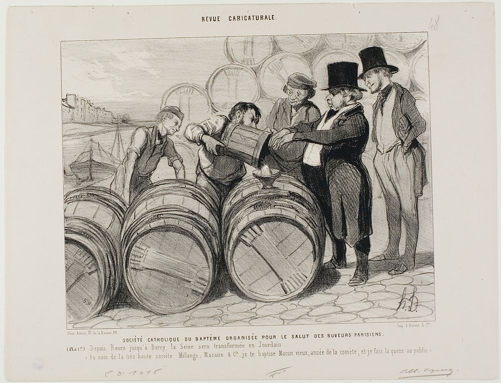 Catholic society of baptism established for all the drunkards of Paris. (Article 1) From Rouen to Bercy the Seine will be…