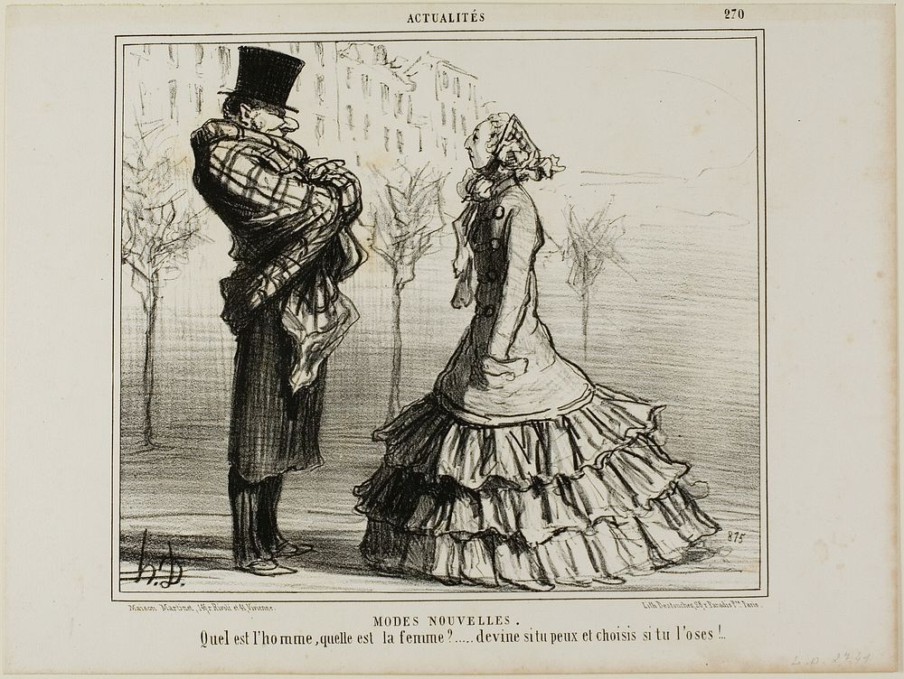 The New Fashion. Which is the man, which is the woman?... make your guess if you can and choose if you dare, plate 270 from…