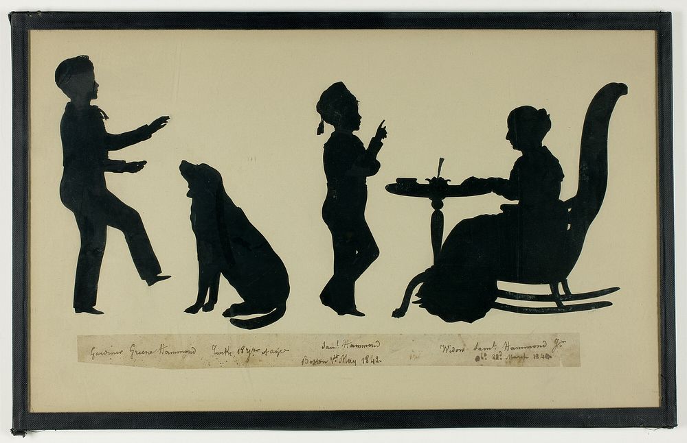 Silhouette of Hammond Family by Auguste Edouart