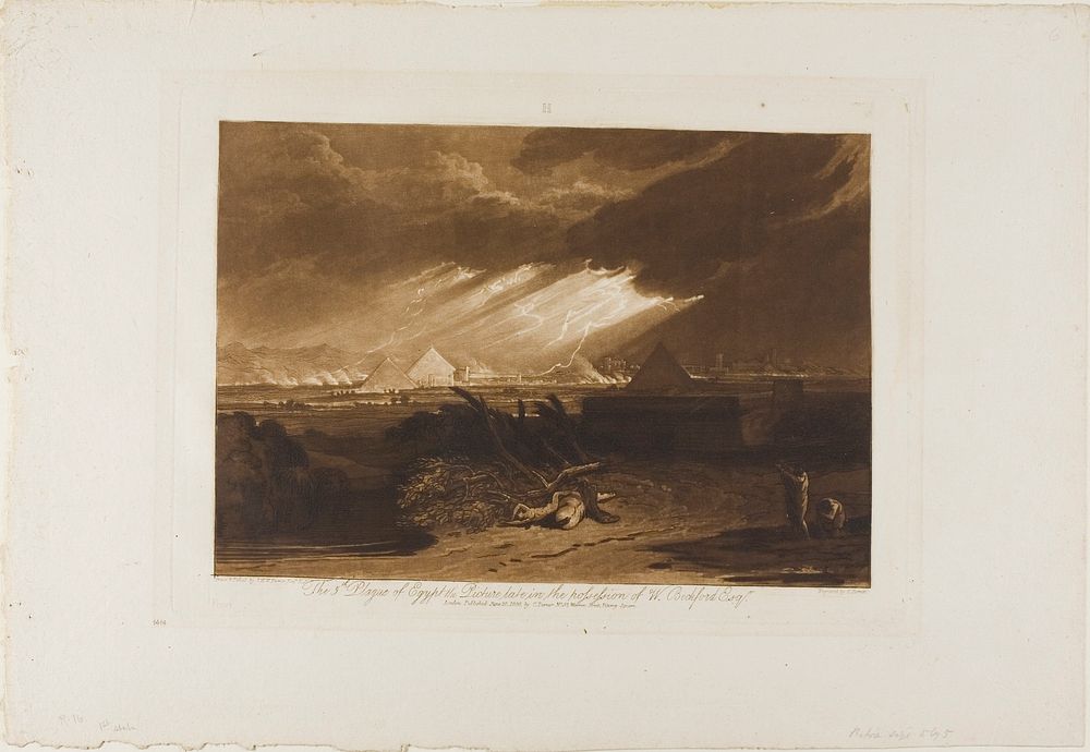 The Fifth Plague of Egypt, plate 16 from Liber Studiorum by Joseph Mallord William Turner