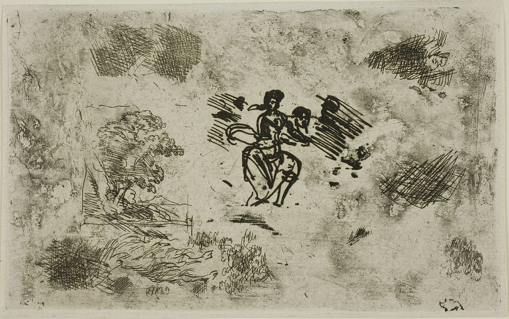 Seated Woman and Other Sketches by Claude Lorrain