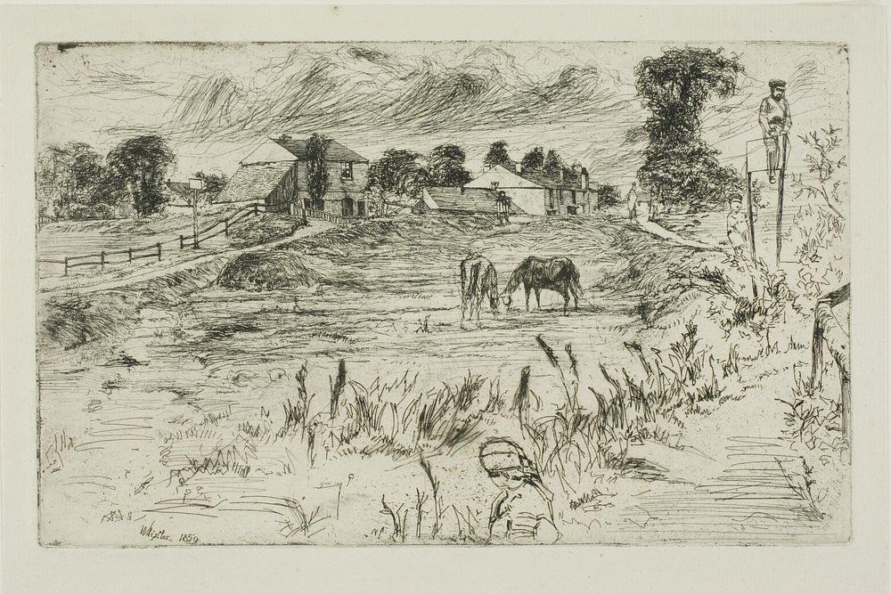 Landscape with Horses by James McNeill Whistler