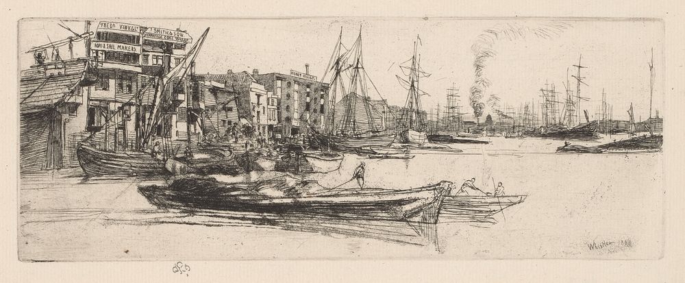 Thames Warehouses by James McNeill Whistler