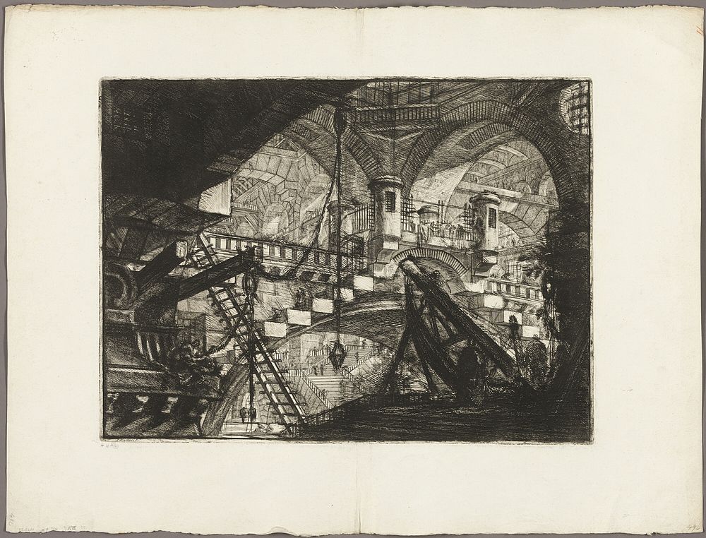 The Arch with a Shell Ornament, plate 11 from Imaginary Prisons by Giovanni Battista Piranesi