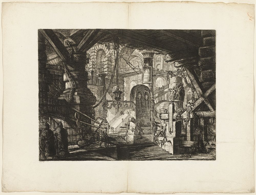 The Pier with Chains, plate 16 from Imaginary Prisons by Giovanni Battista Piranesi