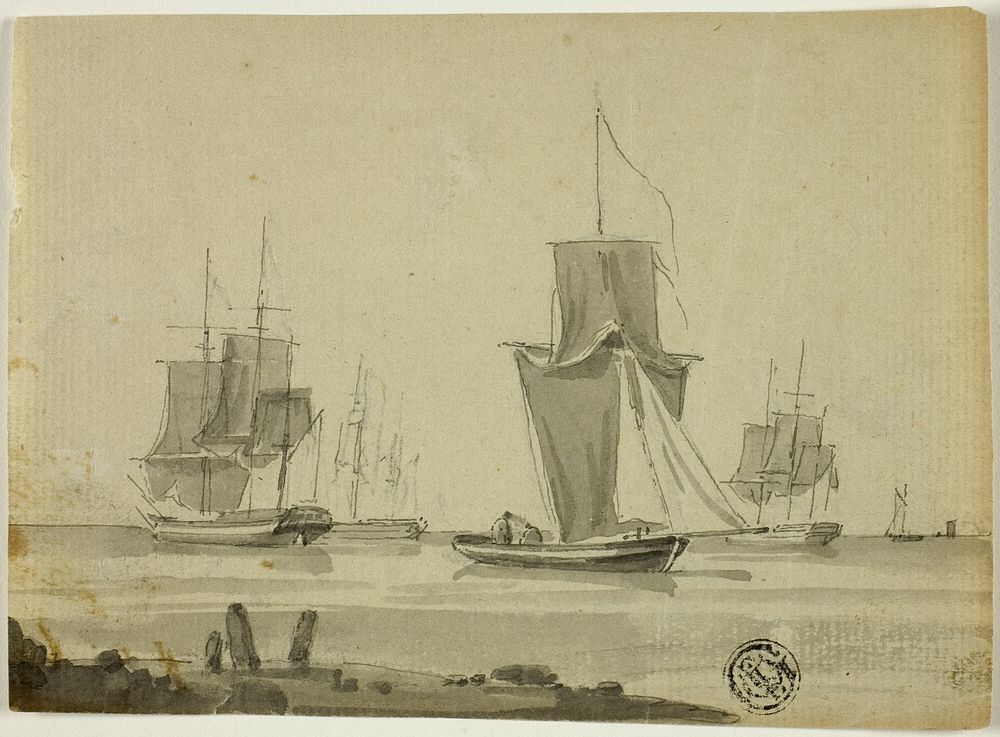 Boats at Sea by Willem van de Velde, II