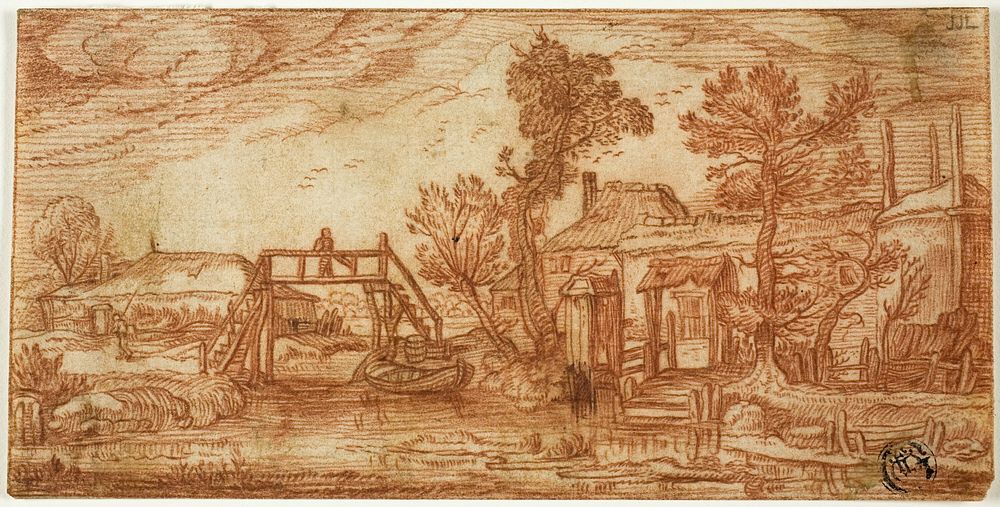Canal with Bridge and Houses by Jan van de Velde, II
