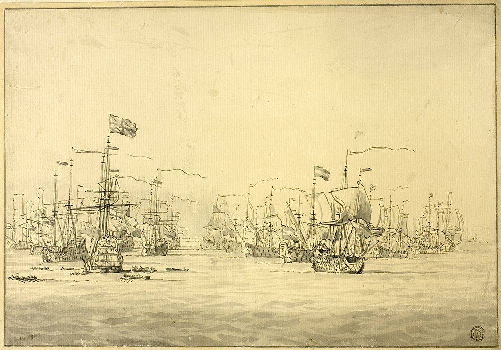 Dutch and English Fleets by Willem van de Velde, II