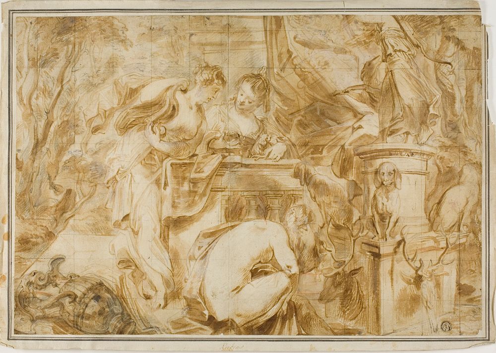 Diana and Nymphs Bathing by Pupil of Jacob Jordaens
