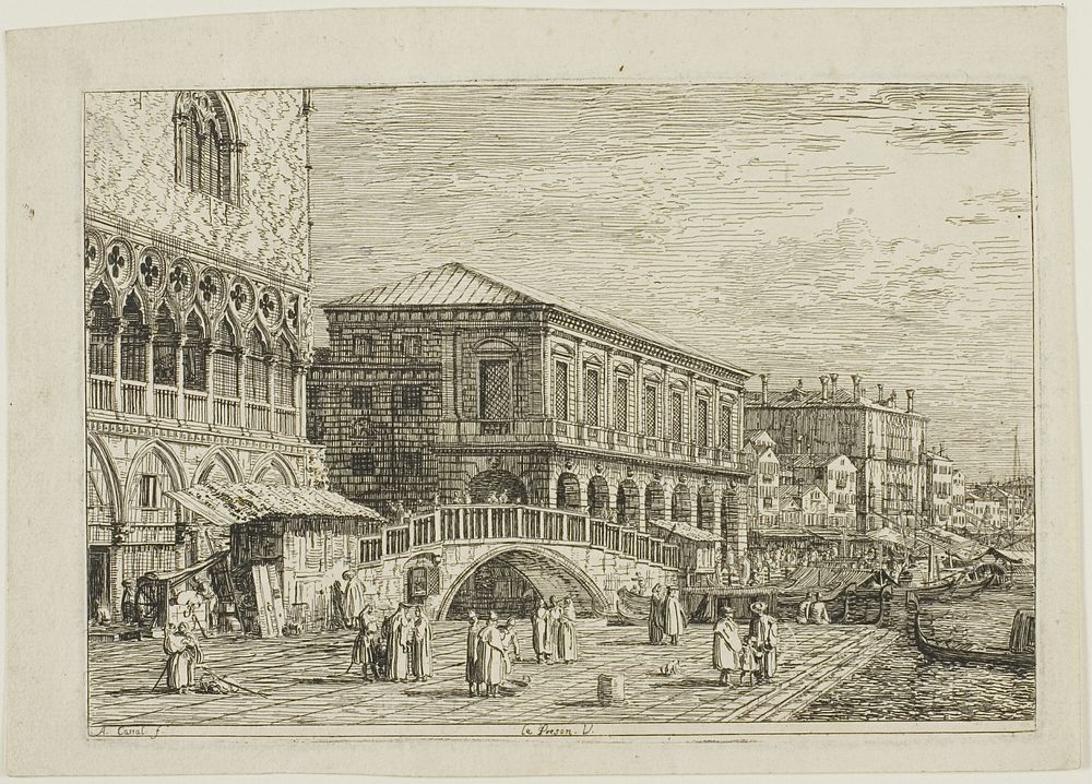 le Preson. V., from Vedute by Canaletto