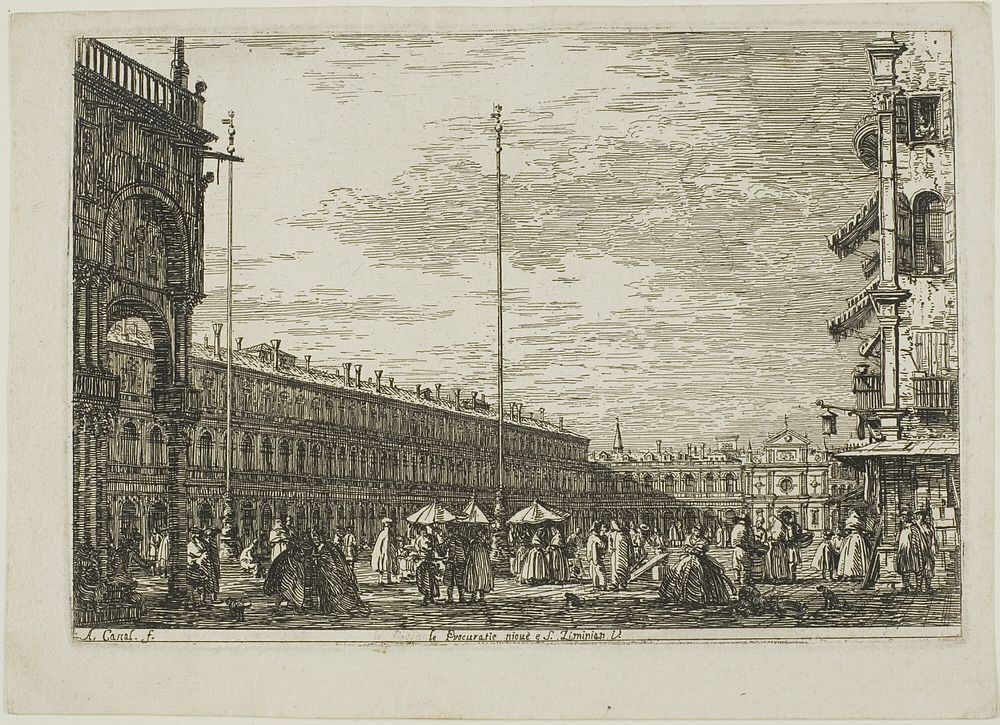le Procuratie niove e S. Ziminian V., from Vedute by Canaletto
