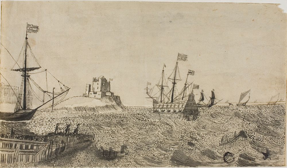 Swedish Boats Off the Coast by Unknown artist (Unknown Amateur)