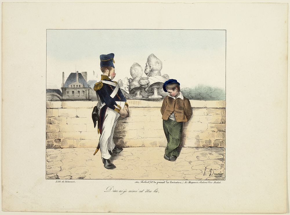 “God! How I loved that fellow there!,” plate 16 from Caricatures Politiques by Honoré-Victorin Daumier