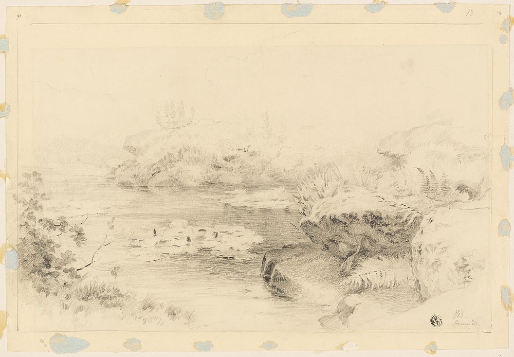 Pond with Water Lilies by Jabez Bligh