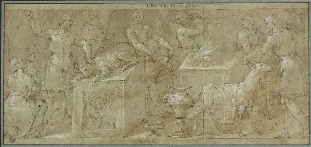 Aeneas and His Companions Preparing Animals for Sacrifice by Avanzino Nucci