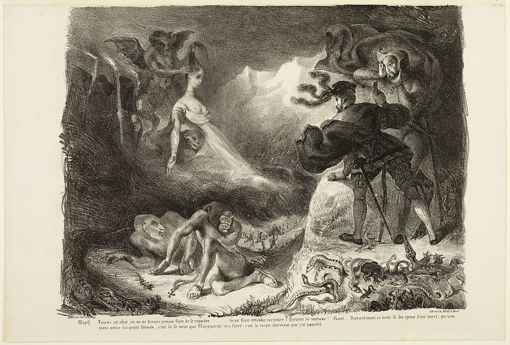 Marguerite's Ghost Appearing to Faust, from Faust by Eugène Delacroix