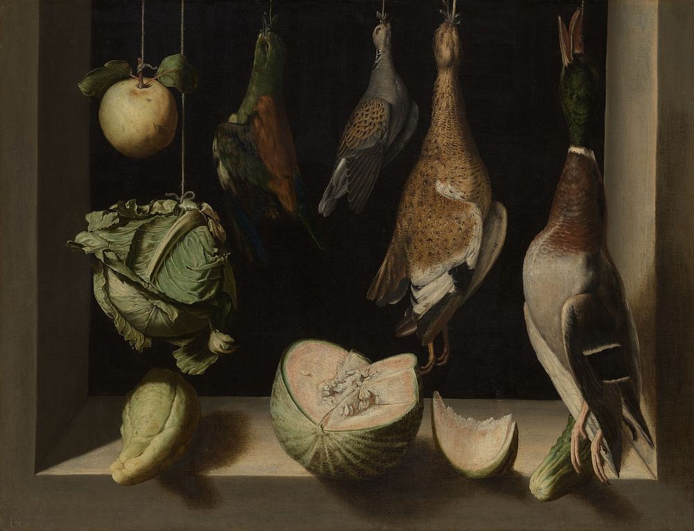 Still Life with Game Fowl by Juan Sánchez Cotán