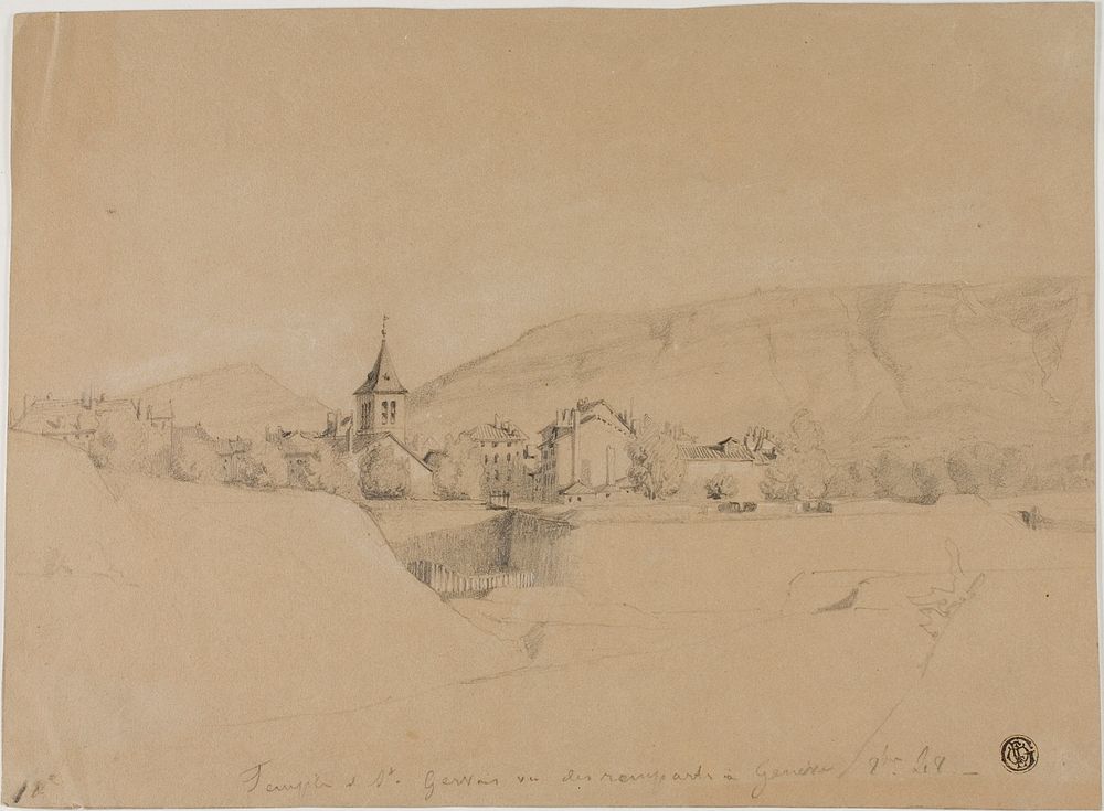 The Church of Saint-Gervais Seen From the Ramparts at Geneva by Unknown